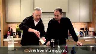 aerolatte  milk frother makes three layer caffè latte macchiato [upl. by Noemi]