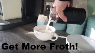 How to Get More Froth from Your Nespresso Coffee Aeroccino  Nespresso tips and help [upl. by Xena]